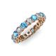 3 - Tiffany 3.40 mm Blue Topaz and Diamond Eternity Band 