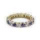 2 - Tiffany 3.40 mm Round Iolite and Diamond Eternity Band 