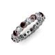 3 - Tiffany 3.40 mm Red Garnet and Diamond Eternity Band 