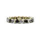 1 - Tiffany 3.40 mm Round Black and White Diamond Eternity Band 