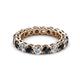 2 - Tiffany 3.40 mm Black and White Diamond Eternity Band 