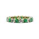 1 - Tiffany 3.40 mm Diamond and Emerald Eternity Band 
