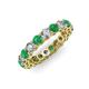 3 - Tiffany 3.40 mm Diamond and Emerald Eternity Band 