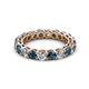 2 - Tiffany 3.40 mm Blue and White Diamond Eternity Band 