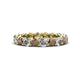 1 - Tiffany 3.40 mm Smoky Quartz and Diamond Eternity Band 