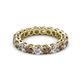 2 - Tiffany 3.40 mm Smoky Quartz and Diamond Eternity Band 