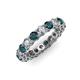 3 - Tiffany 3.40 mm London Blue Topaz and Diamond Eternity Band 