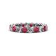 1 - Tiffany 3.40 mm Ruby and Diamond Eternity Band 
