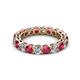 2 - Tiffany 3.40 mm Ruby and Diamond Eternity Band 