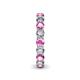 6 - Tiffany 3.40 mm Pink Sapphire and Diamond Eternity Band 