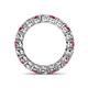 5 - Tiffany 3.40 mm Rhodolite Garnet and Diamond Eternity Band 