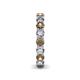 6 - Tiffany 3.40 mm Smoky Quartz and Diamond Eternity Band 