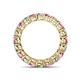4 - Tiffany 3.40 mm Diamond and Pink Sapphire Eternity Band 