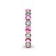 5 - Tiffany 3.40 mm Pink Sapphire and Diamond Eternity Band 