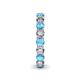 5 - Tiffany 3.40 mm Blue Topaz and Diamond Eternity Band 