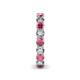 5 - Tiffany 3.40 mm Rhodolite Garnet and Diamond Eternity Band 