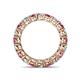 4 - Tiffany 3.40 mm Rhodolite Garnet and Diamond Eternity Band 
