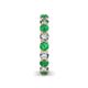 5 - Tiffany 3.40 mm Diamond and Emerald Eternity Band 