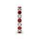 5 - Tiffany 3.40 mm Round Ruby and Diamond Eternity Band 