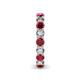 5 - Tiffany 3.40 mm Ruby and Diamond Eternity Band 