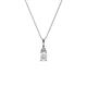 1 - Clarice White Sapphire and Diamond Pendant 