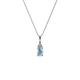1 - Clarice Aquamarine and Diamond Pendant 