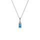 1 - Clarice Blue Topaz and Diamond Pendant 