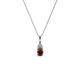 1 - Clarice Red Garnet and Diamond Pendant 