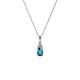 1 - Clarice London Blue Topaz and Diamond Pendant 