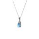 2 - Clarice Blue Topaz and Diamond Pendant 
