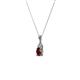 2 - Clarice Red Garnet and Diamond Pendant 