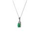 2 - Clarice Emerald and Diamond Pendant 