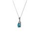 2 - Clarice London Blue Topaz and Diamond Pendant 