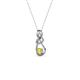2 - Neoma Yellow Sapphire and Diamond Love Knot Slider Pendant 