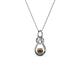 1 - Neoma Smoky Quartz and Diamond Love Knot Slider Pendant 