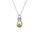 1 - Neoma Yellow and White Diamond Love Knot Slider Pendant 