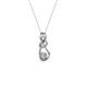 2 - Neoma Diamond Love Knot Slider Pendant 