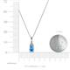 3 - Clarice Blue Topaz and Diamond Pendant 