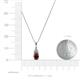 3 - Clarice Red Garnet and Diamond Pendant 