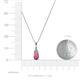 3 - Clarice Rhodolite Garnet and Diamond Pendant 