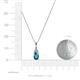 3 - Clarice London Blue Topaz and Diamond Pendant 