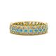 1 - Cailyn Blue Topaz Three Row Eternity Band 