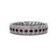 1 - Cailyn Red Garnet Three Row Eternity Band 