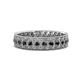 1 - Cailyn Black Diamond Three Row Eternity Band 