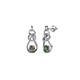 1 - Lamisa Diamond and Lab Created Alexandrite Love Knot Dangling Earrings 