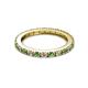 2 - Gracie 2.30 mm Round Green Garnet and Diamond Eternity Band 