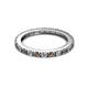 2 - Gracie 2.30 mm Round Smoky Quartz and Diamond Eternity Band 