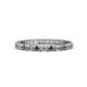 1 - Gracie 2.30 mm Round Diamond and Lab Created Alexandrite Eternity Band 