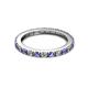 2 - Gracie 2.30 mm Round Tanzanite and Diamond Eternity Band 