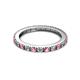 2 - Gracie 2.30 mm Round Pink Tourmaline and Diamond Eternity Band 